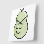 Horloge Carrée Écouter avec le sourire (Angle)