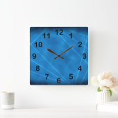 Horloge Carrée Écran laser bleu (Maison)