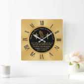 Horloge Carrée Écriture Pasteur Appréciation Cadeaux ou Noël (Maison)