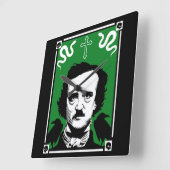 Horloge Carrée Edgar Allan Poe (Angle)