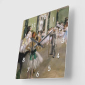 Horloge Carrée Edgar Degas - Classe Danse (Angle)