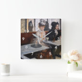 Horloge Carrée Edgar Degas - Dans un café / L'Absinthe (Maison)