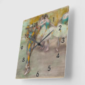 Horloge Carrée Edgar Degas - Danse de l'Arlequin (Angle)