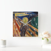 Horloge Carrée Edvard Munch - Le cri 1910 (Maison)