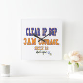 Horloge Carrée Effacer IP BGP - 3AM Courage  (Maison)