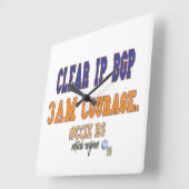 Horloge Carrée Effacer IP BGP - 3AM Courage  (Angle)