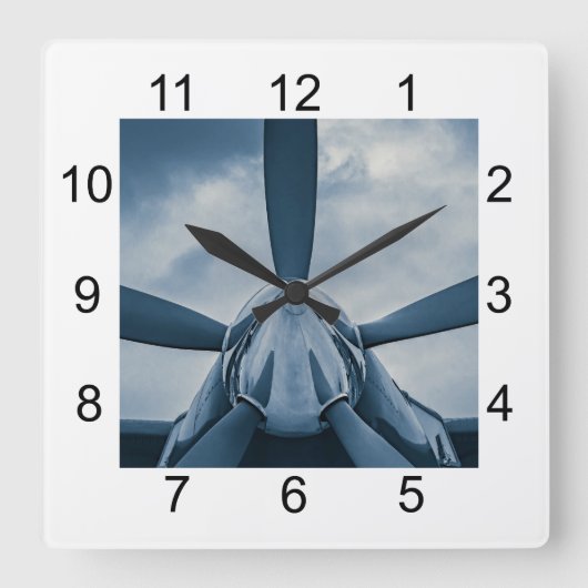 Horloge Carrée Effacez Prop ! (Recto)