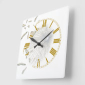 Horloge Carrée Effet brisé (Angle)