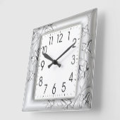 Horloge Carrée Efficace en argent (Angle)