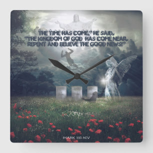 Horloge Carrée Église d'enchantement