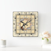 Horloge Carrée Elec Guitar~Brise À Travers~Strange Sheet Music~ (Maison)