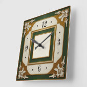 Horloge Carrée Élégance Art déco (Angle)