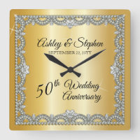 Élégant 50e anniversaire de Mariage Diamonds