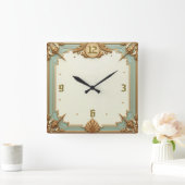 Horloge Carrée Élégant Art Déco (Maison)