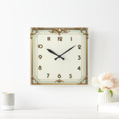 Horloge Carrée Élégant Art Déco (Maison)