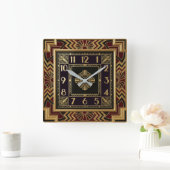Horloge Carrée Élégant Art Déco (Maison)