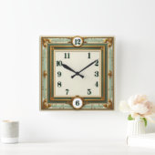 Horloge Carrée Élégant Art Déco (Maison)
