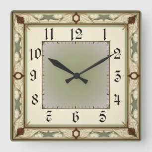 Horloge Carrée Élégant Art Déco