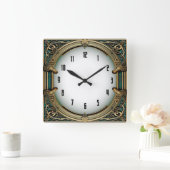 Horloge Carrée Élégant Art Déco (Maison)