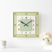 Horloge Carrée Élégant Art Déco (Maison)