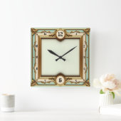 Horloge Carrée Élégant Art Déco (Maison)
