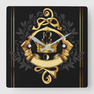 Horloge Carrée Elégant art déco personnalisé