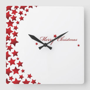 Horloge Carrée Elegant Christmas Star Wall clock