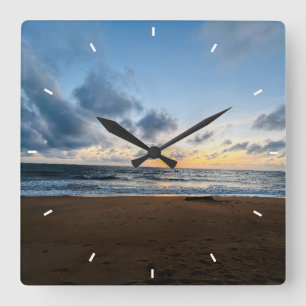 Horloge Carrée Élégant Moderne Simple Personnalisé Ajoutez Votre