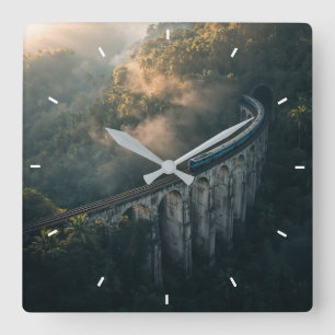 Horloge Carrée Élégant Moderne Simple Personnalisé Ajoutez Votre