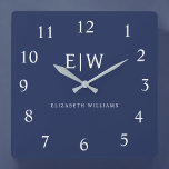 Horloge Carrée Élégant professionnel simple Monogramme minimalist<br><div class="desc">Découvrez notre Elegant Professional Simple Monogram Minimalist Collection : Elevez votre style avec une sophistication intemporelle et une élégance sobre. Réalisée avec une attention minutieuse aux détails, cette collection présente des designs minimalistes ornés de votre monogramme personnalisé. Chaque pièce respire le professionnalisme et le raffinement, parfait pour faire une impression...</div>