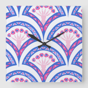 Horloge Carrée Élégante œuvre d'art ornementale vintage