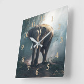 Horloge Carrée Elephant (Angle)