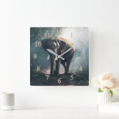 Horloge Carrée Elephant (Maison)