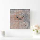 Horloge Carrée Elgin Illinois 1870 Plat Map Fox (Maison)