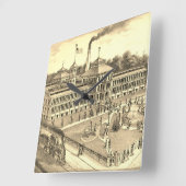 Horloge Carrée Elgin Watch Factory 1871 Image Elgin Illinois (Angle)