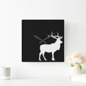 Horloge Carrée Elk Silhouette (Maison)