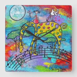 Horloge Carrée Elle rêve de l'horloge de gavotte