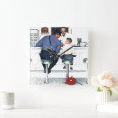 Horloge Carrée Emballement (Maison)