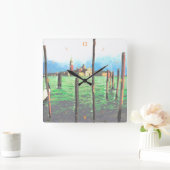 Horloge Carrée Embarquement en gondole à Venise (Maison)