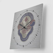 Horloge Carrée emblème de la 59e brigade d'ordonnance (Angle)