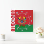 Horloge Carrée Emblème de la Biélorussie (Maison)