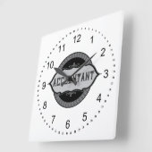 Horloge Carrée Emblème Signes Dollar Comptable (Angle)