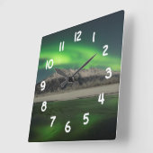 Horloge Carrée Emerald Aurora (Angle)