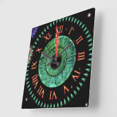 Horloge Carrée Emerald Midnight Clock (Angle)