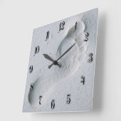 Horloge Carrée Empreinte (Angle)