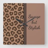 Horloge Carrée Empreinte de léopard économe mais élégant (Recto)