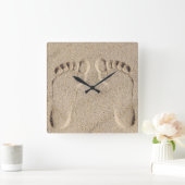 Horloge Carrée Empreinte De Sable (Maison)