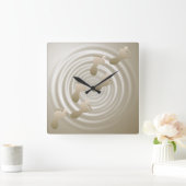 Horloge Carrée Empreintes Dans L'Horloge Du Mur Du Sable (Maison)