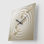 Horloge Carrée Empreintes Dans L'Horloge Du Mur Du Sable (Angle)