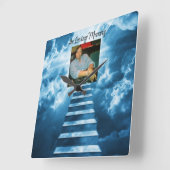 Horloge Carrée En mémoire d'amour (Angle)